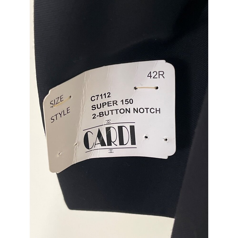 Cardi Super 150 Black Tuxedo Jacket 2-Button Notch C7112 Italy Mens 42R NEW - Picture 3 of 8